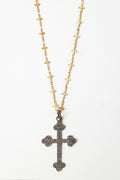 Diamond Studded Cross with Cross Chain