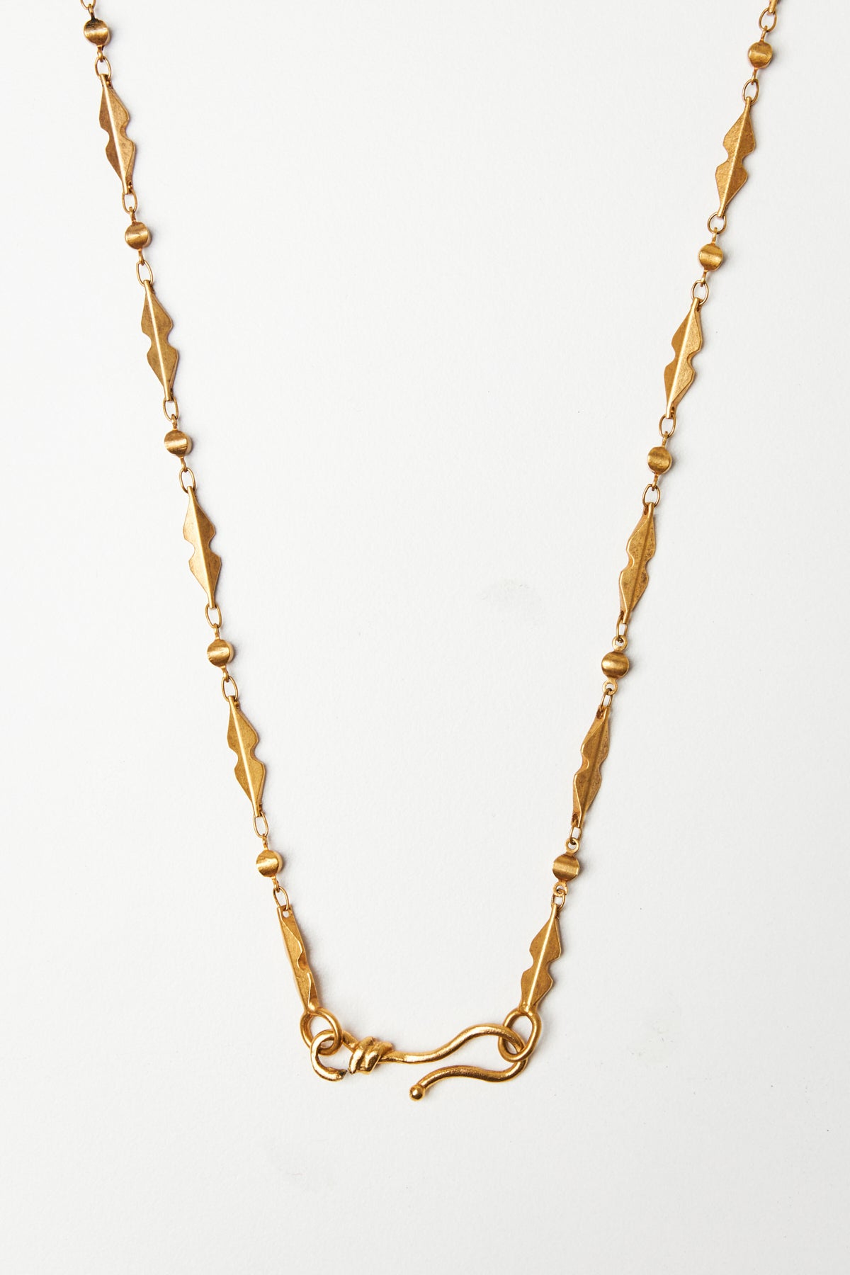 Hammered Gold Arrowhead Pendant Necklace