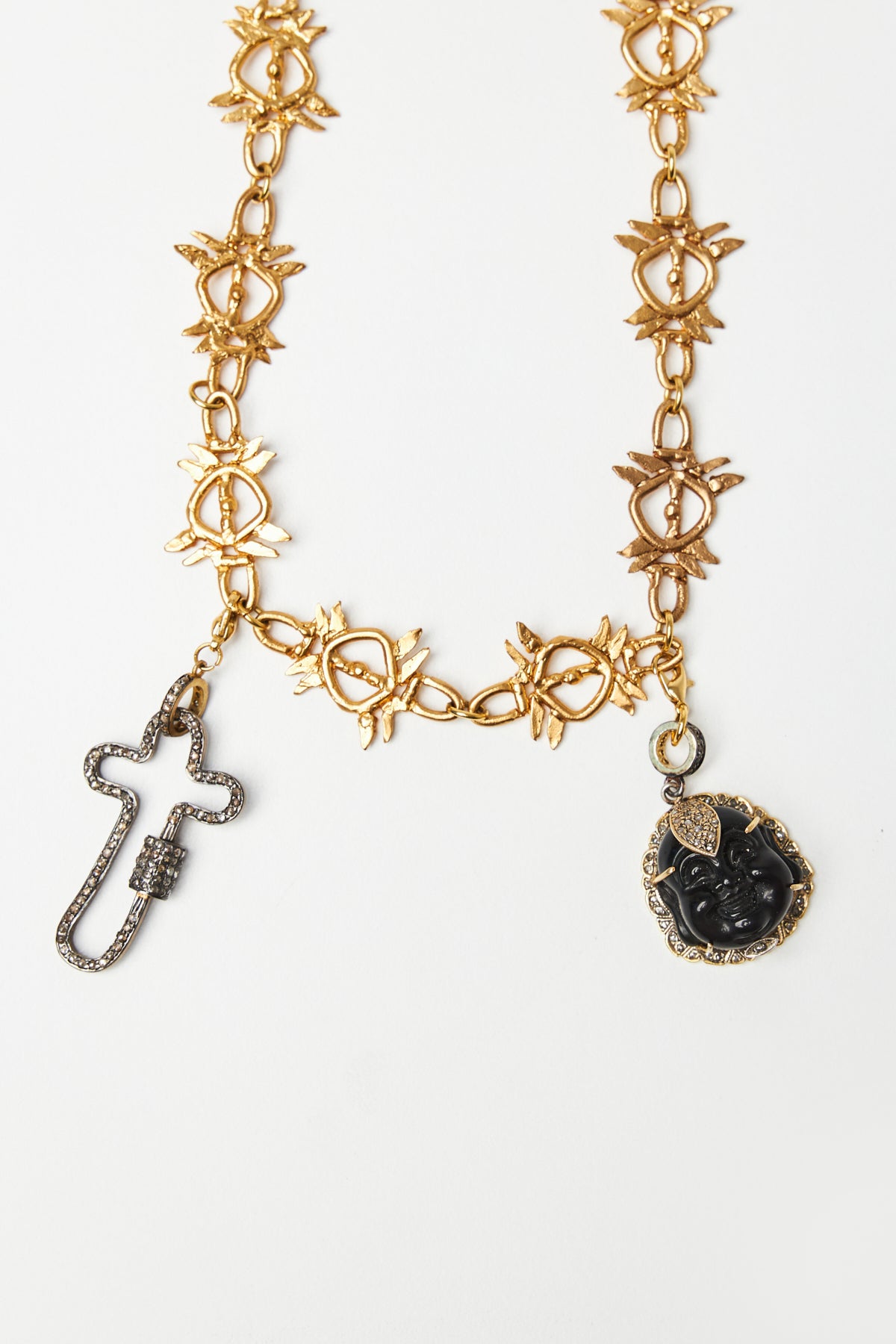 Gold Starburst Charm Necklace