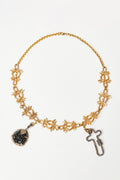 Gold Starburst Charm Necklace