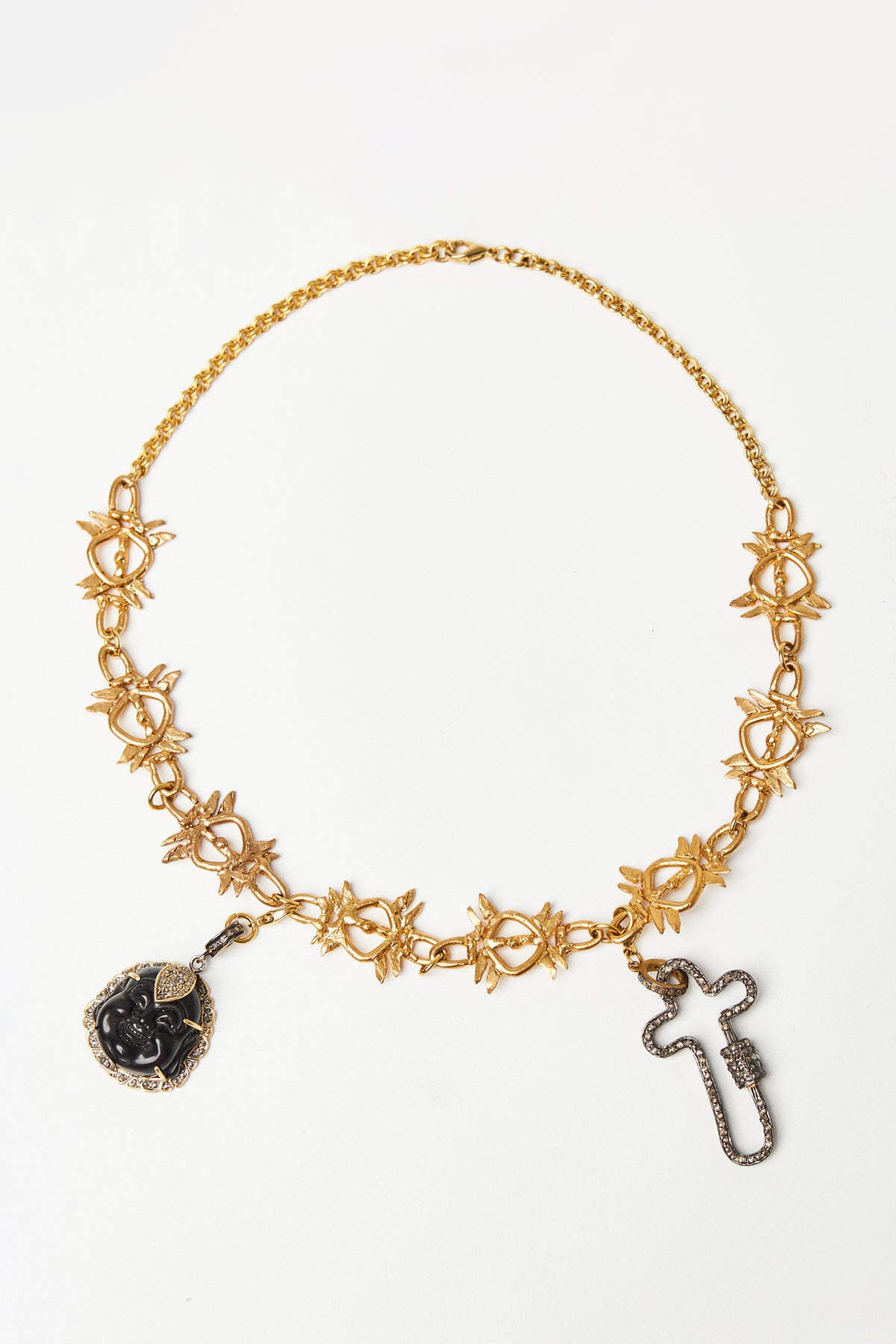 Gold Starburst Charm Necklace