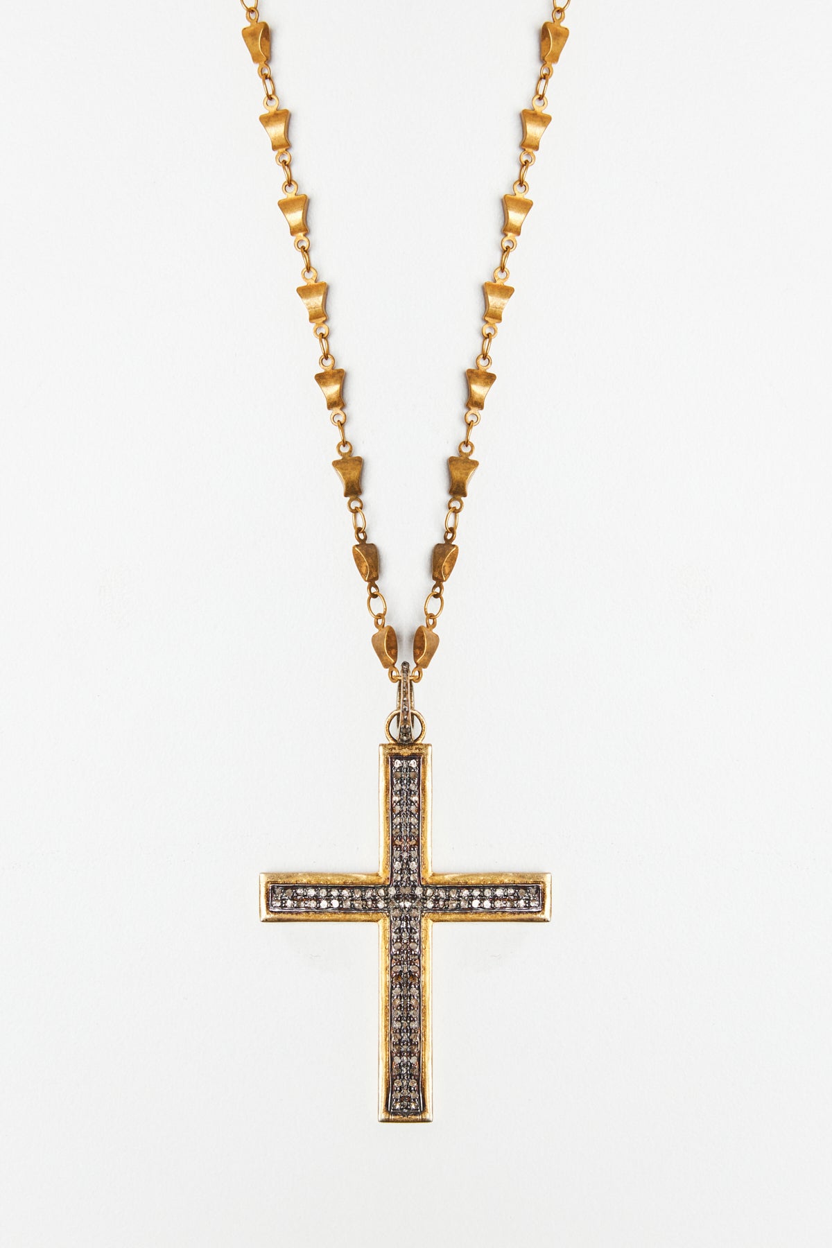 Diamond Studded Cross Necklace