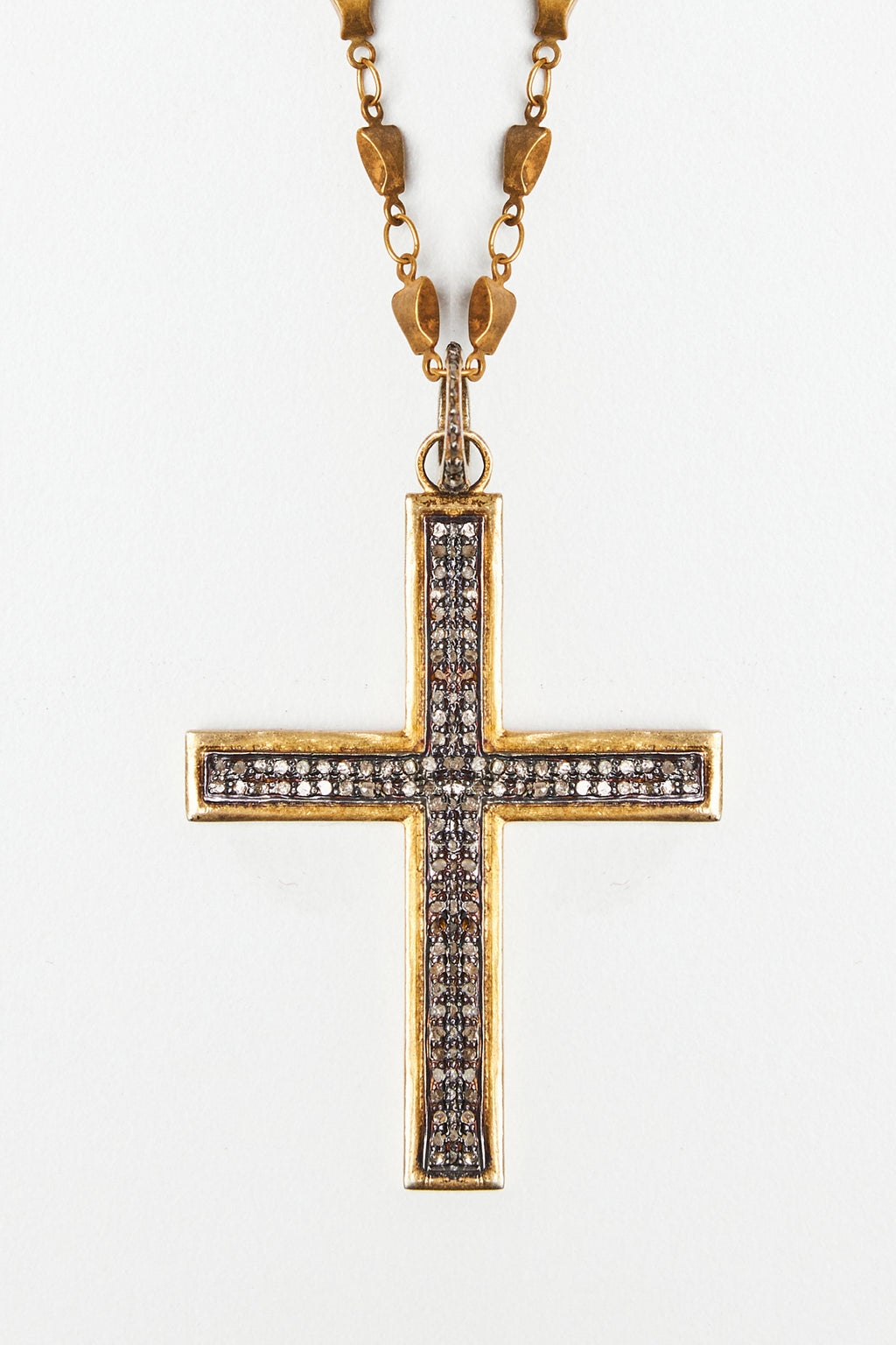 Diamond Studded Cross Necklace