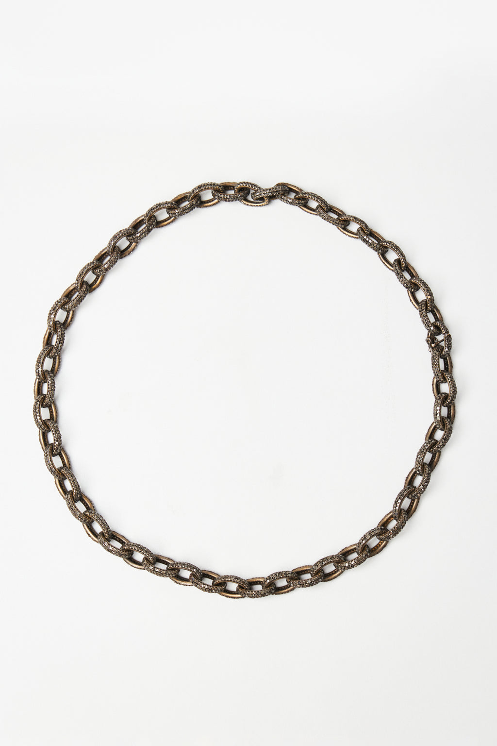 Pavé Oval Link Chain Necklace