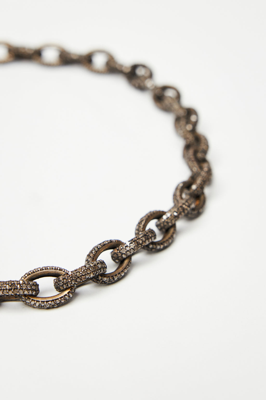 Pavé Oval Link Chain Necklace
