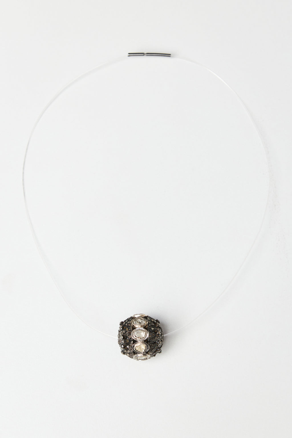 Diamond Sphere Pendant Necklace