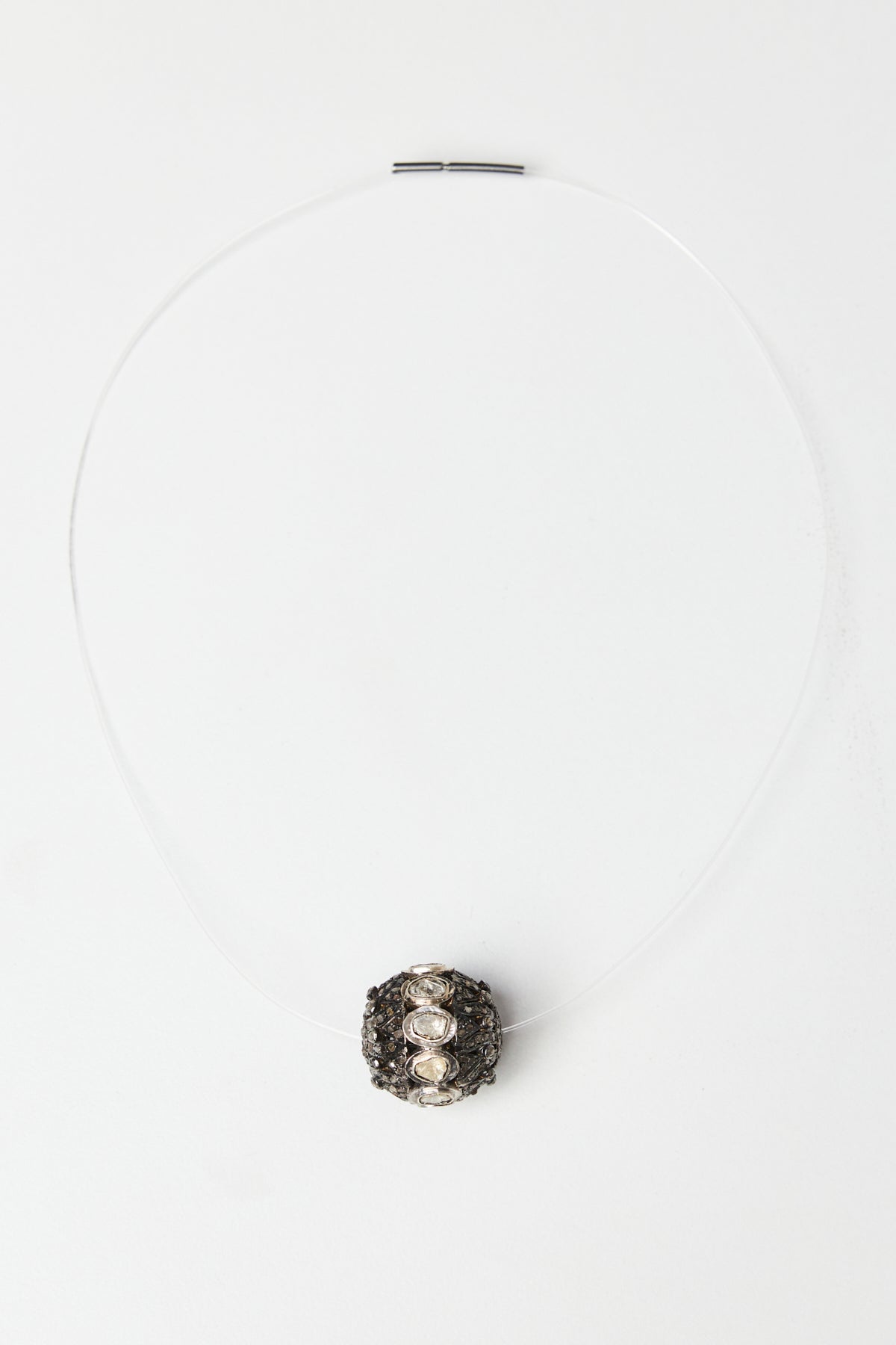 Diamond Sphere Pendant Necklace