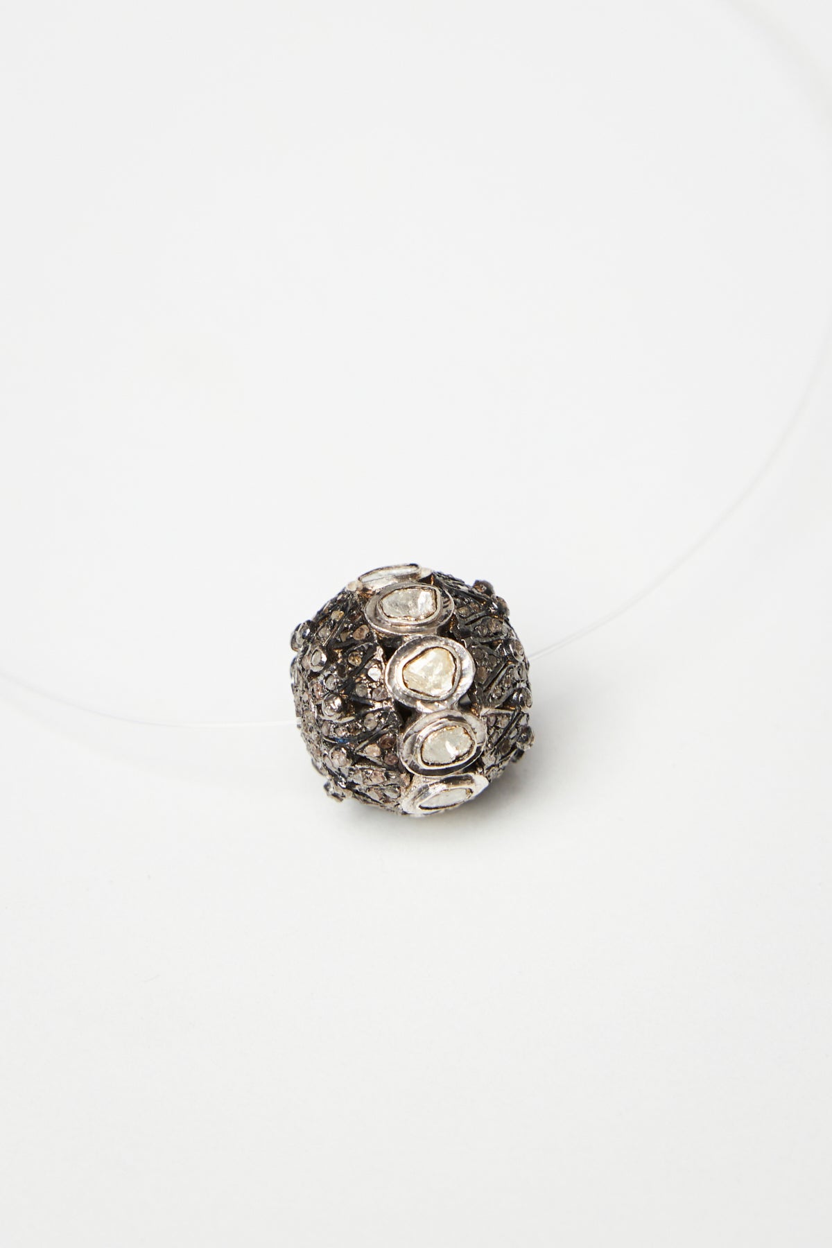 Diamond Sphere Pendant Necklace
