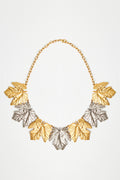 Fig Leaf Necklace in Silver and Gold