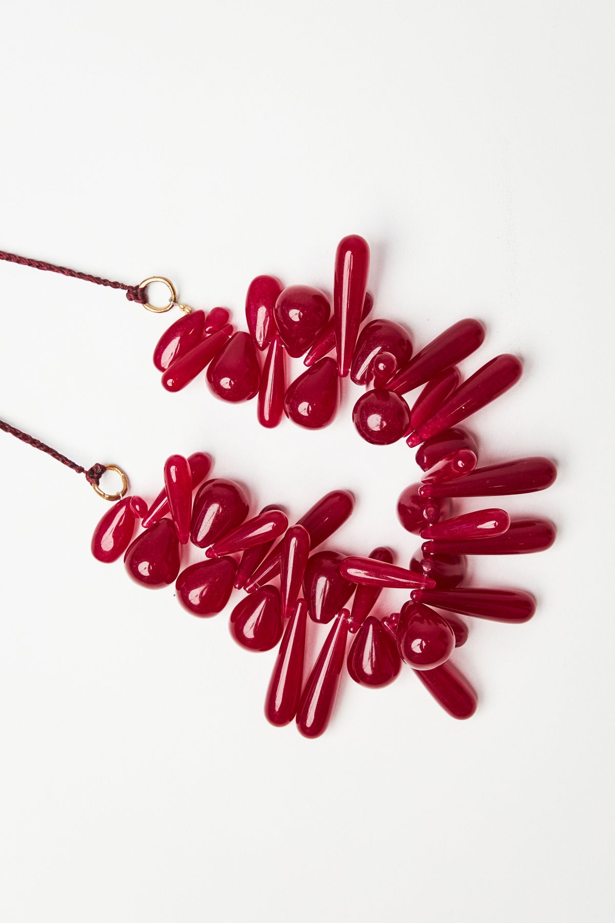 Crimson Jade Drop Necklace