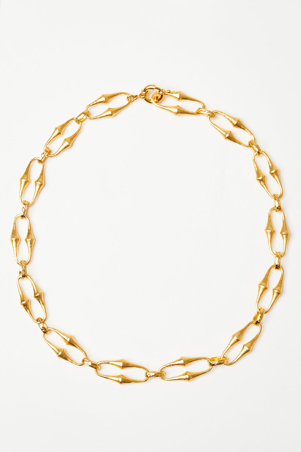 Bamboo Sculpted Link Necklace