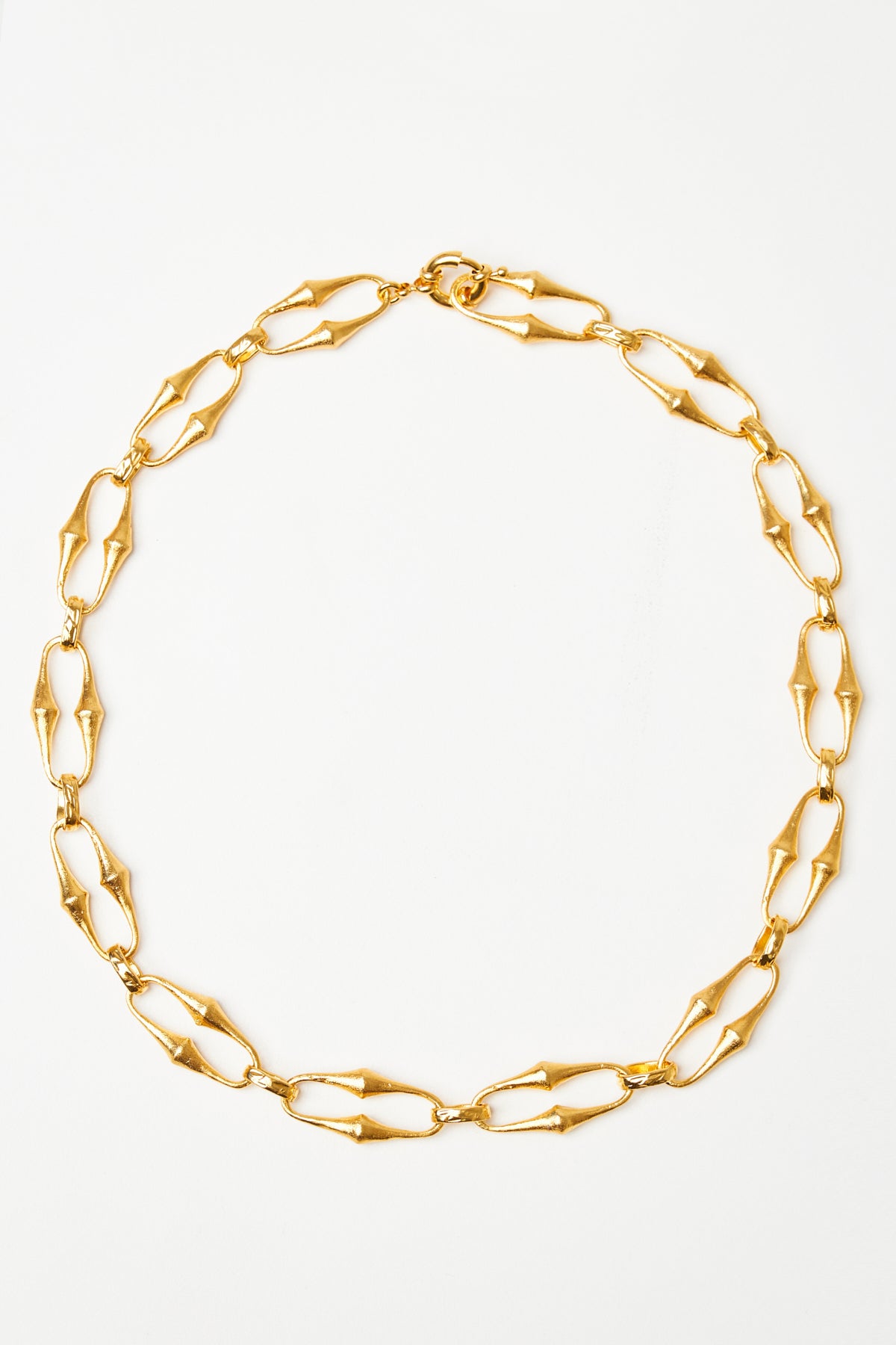 Bamboo Sculpted Link Necklace