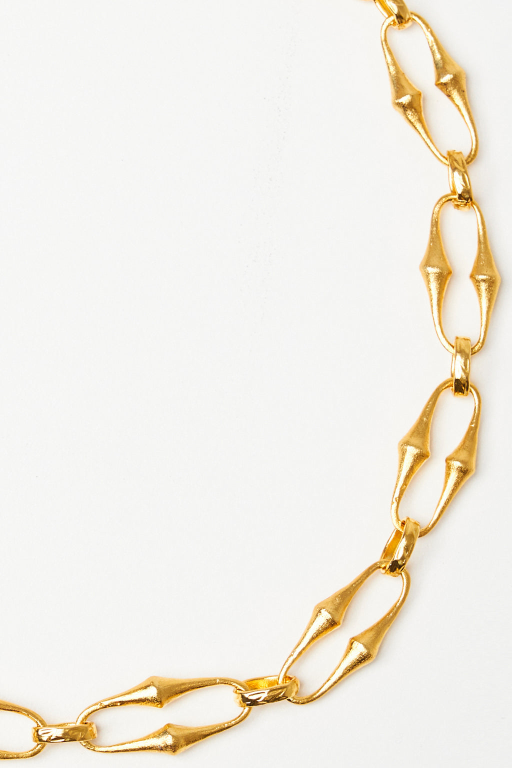 Bamboo Sculpted Link Necklace