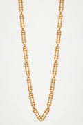 Gold Rectangular Link Necklace
