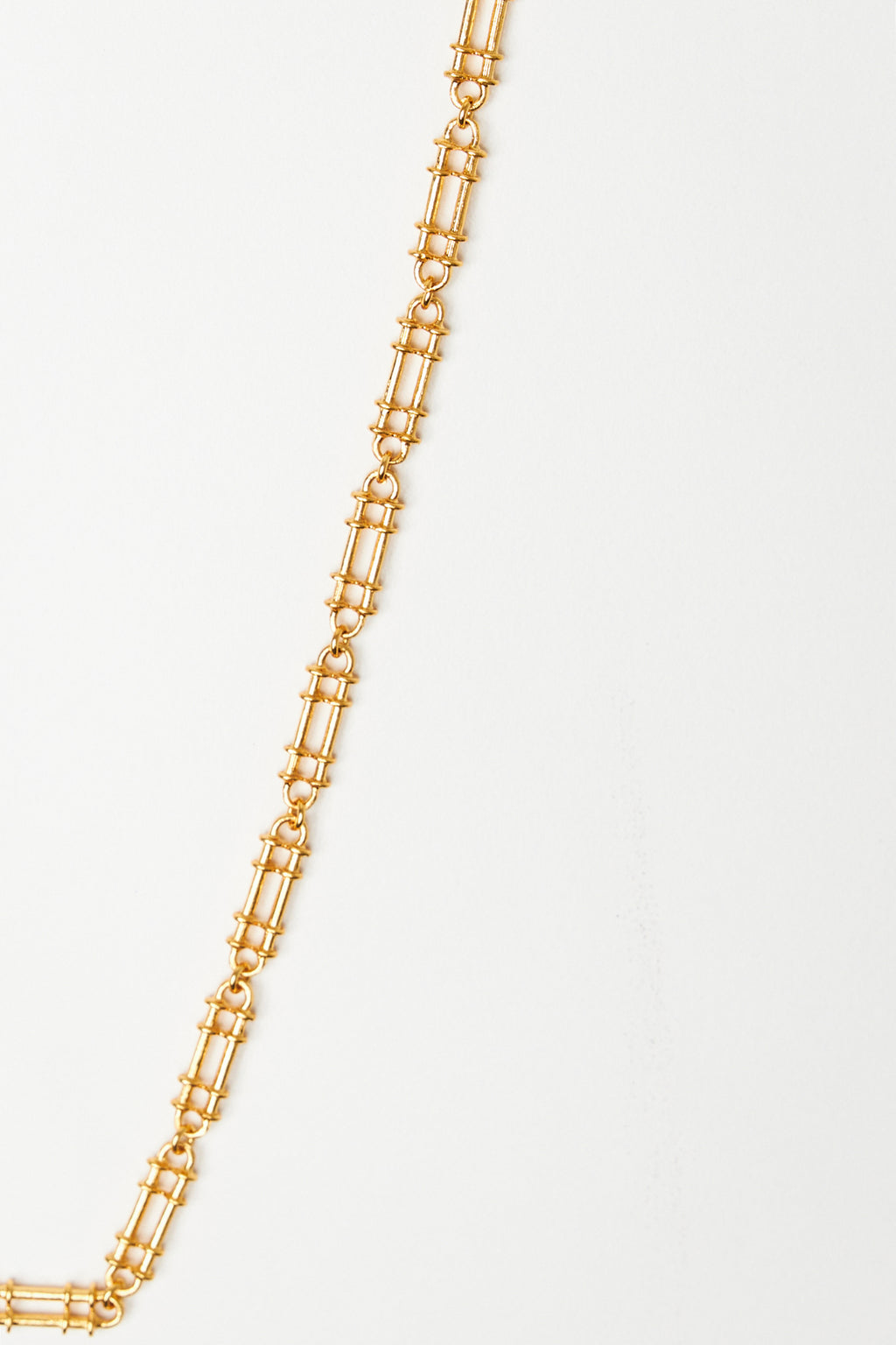 Gold Rectangular Link Necklace