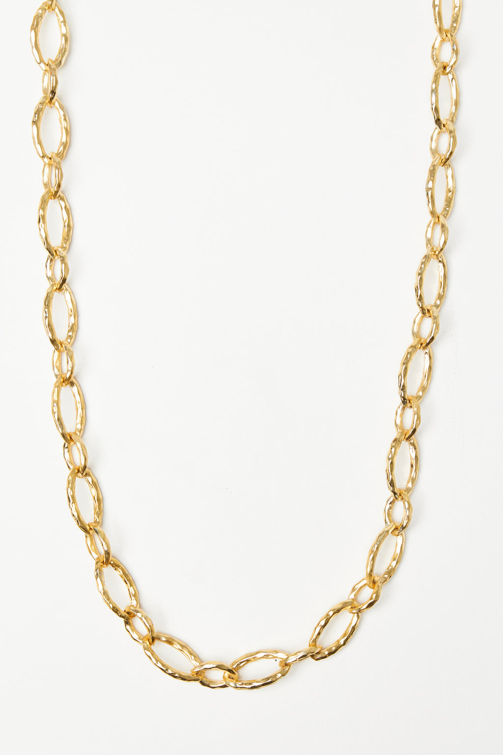 Gold Oval Link Necklace