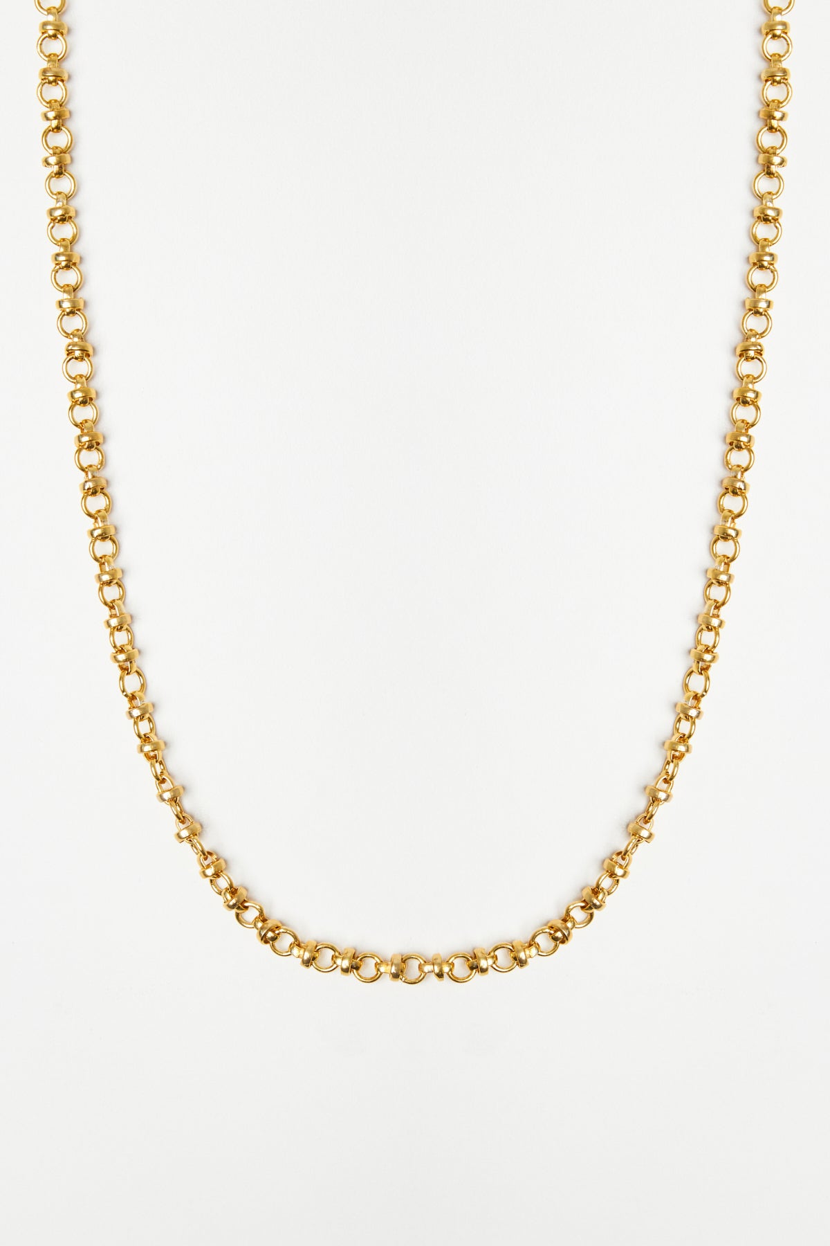 Gold Beaded Chain Necklace