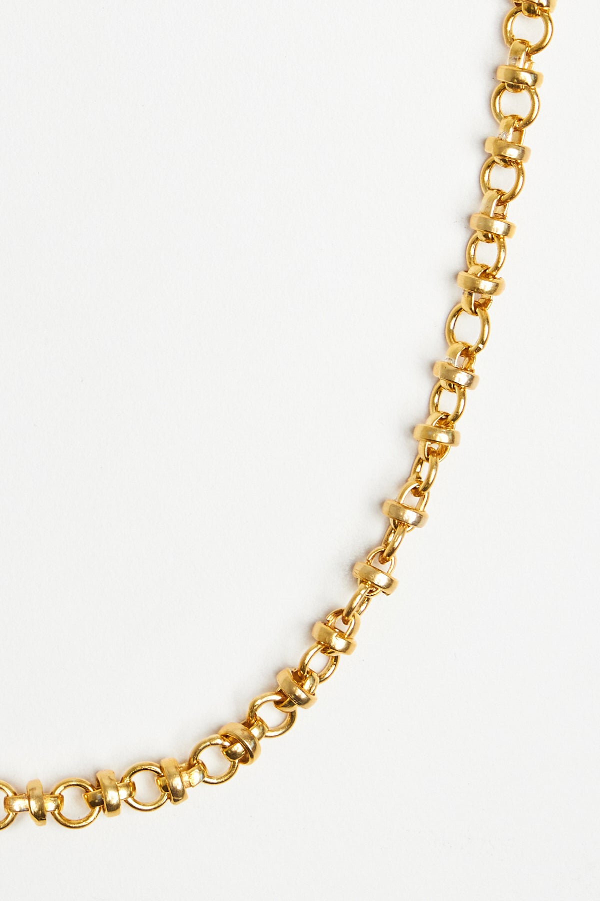 Gold Beaded Chain Necklace
