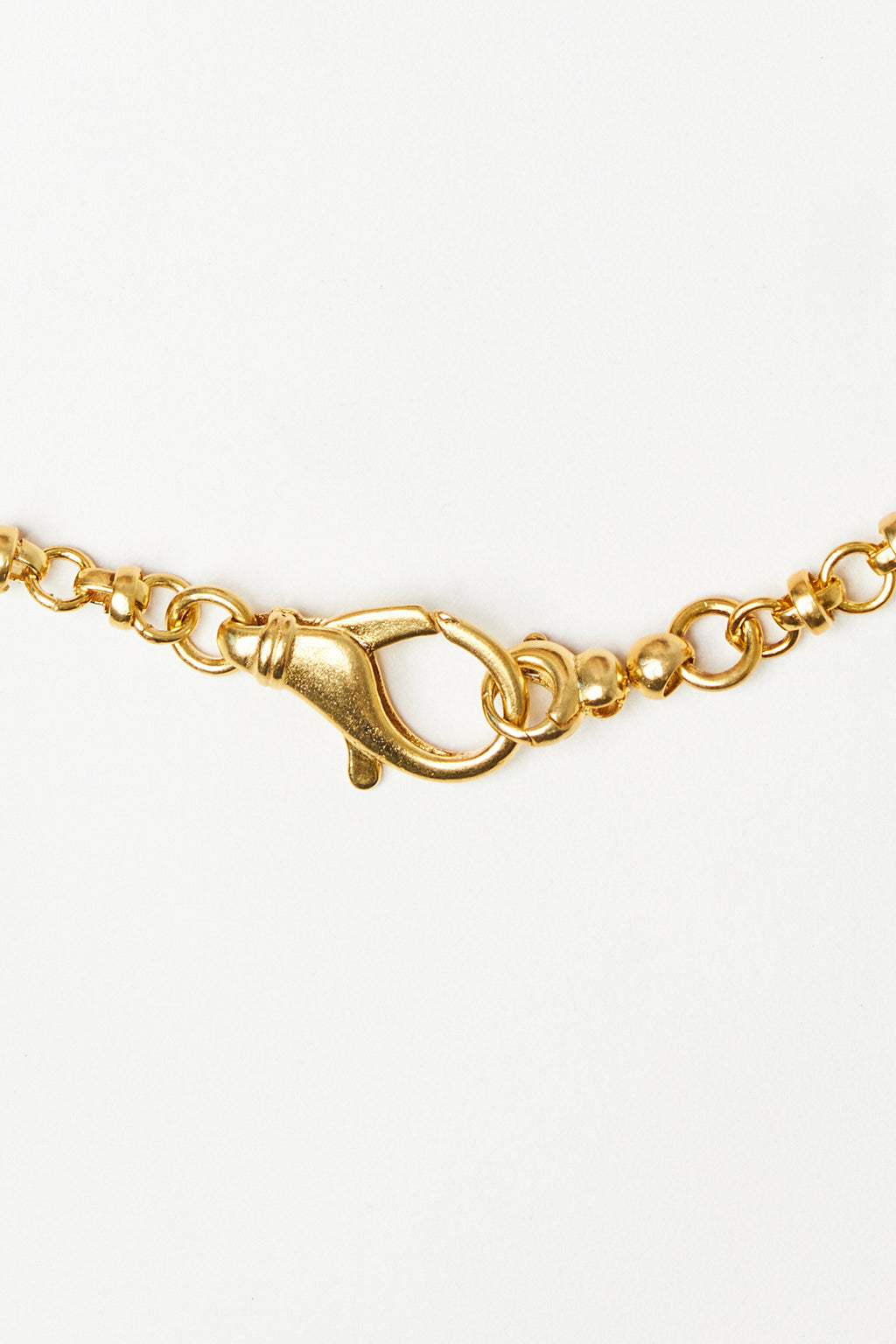 Gold Beaded Chain Necklace