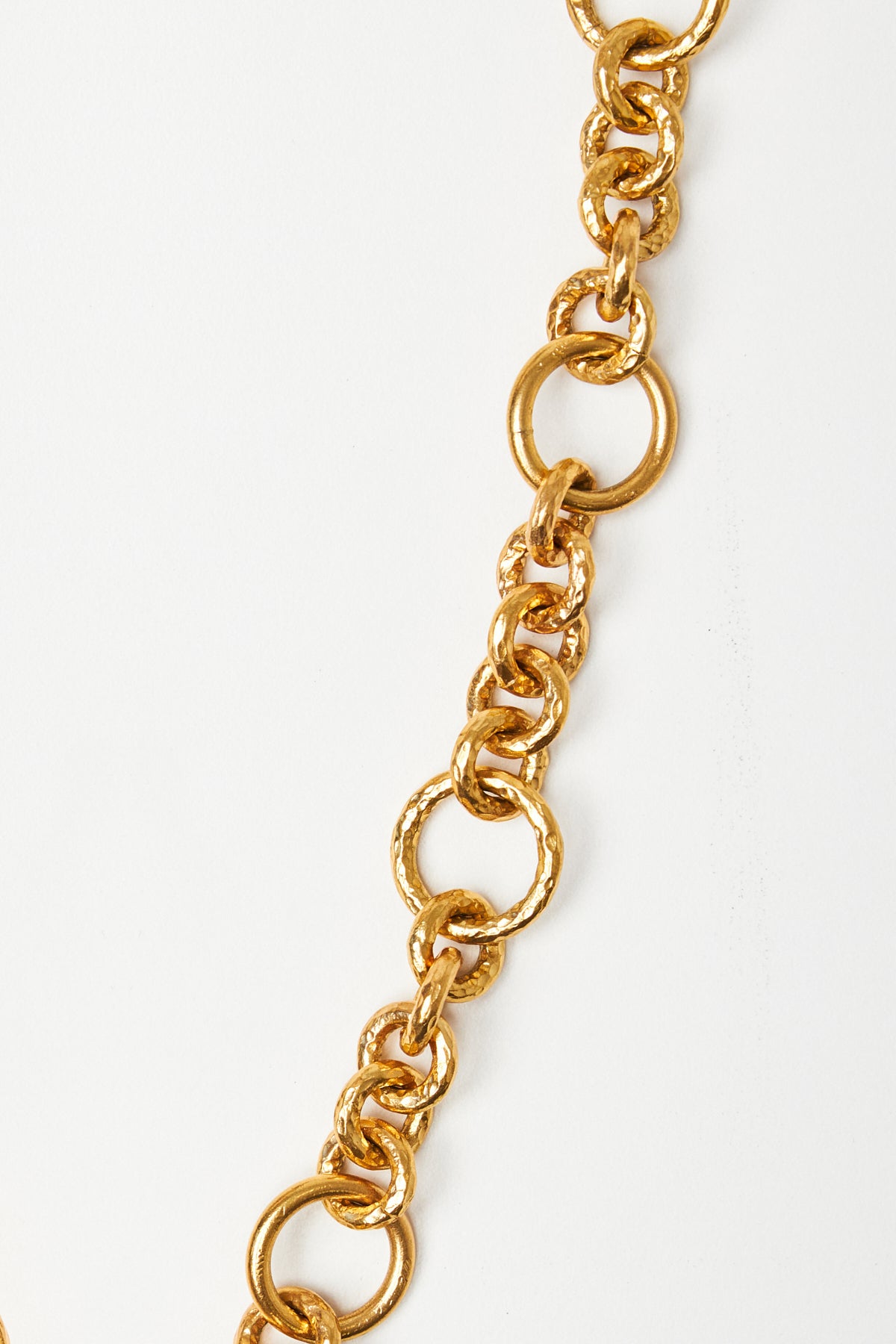 Gold Alternating Ring Chain Necklace