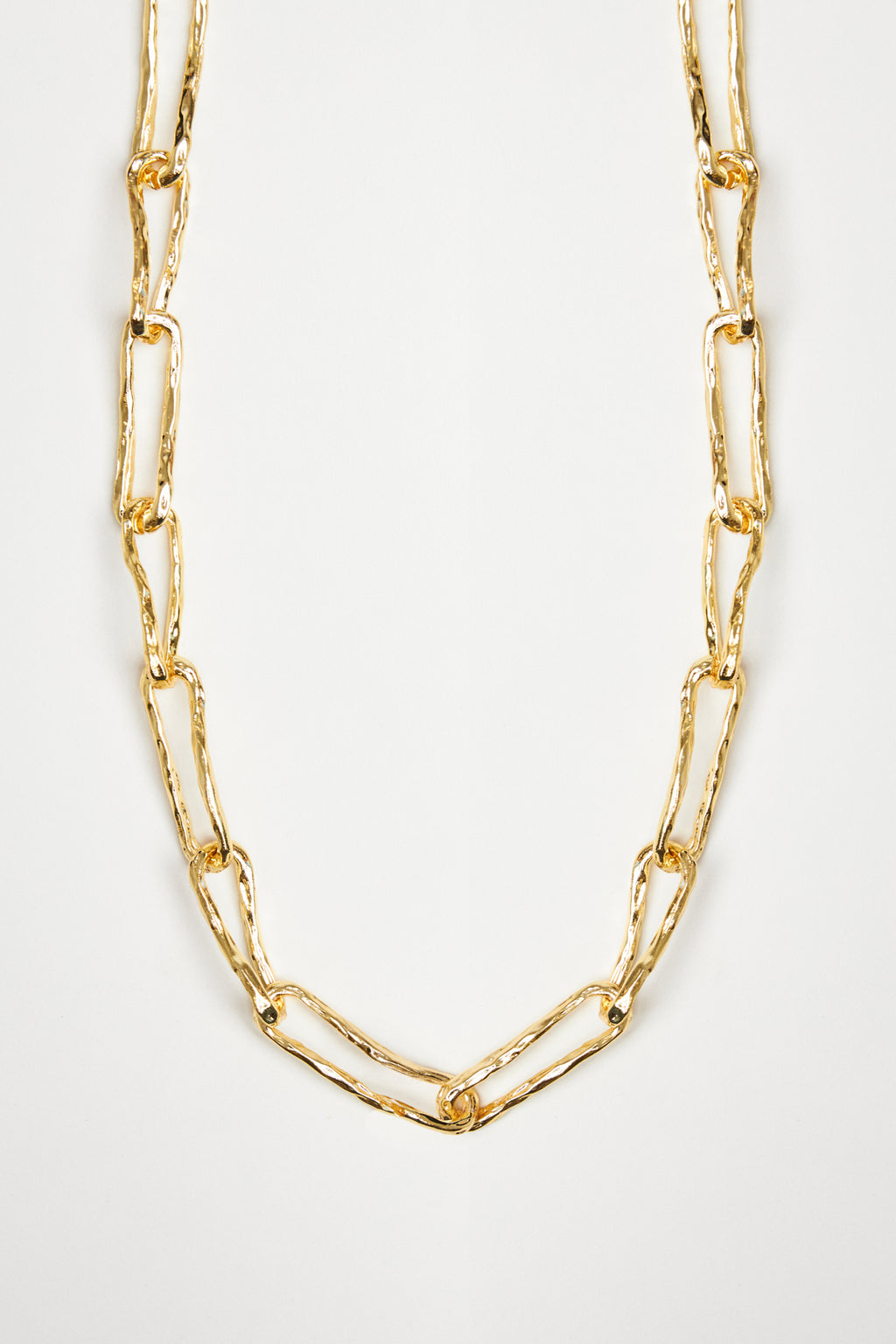 Gold Elongated Chain Necklace