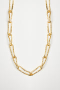Gold Elongated Chain Necklace