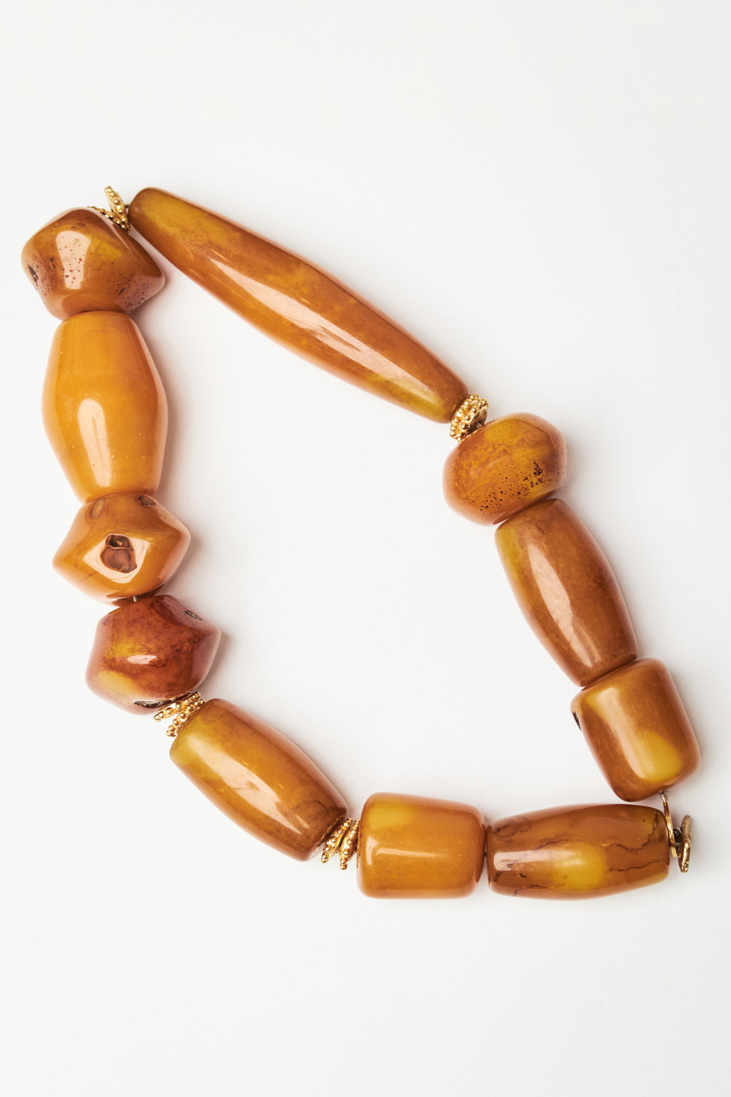 Sculptural Bakalite Bead Necklace