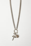 Stainless Steel Shackle Chain Necklace with Charms