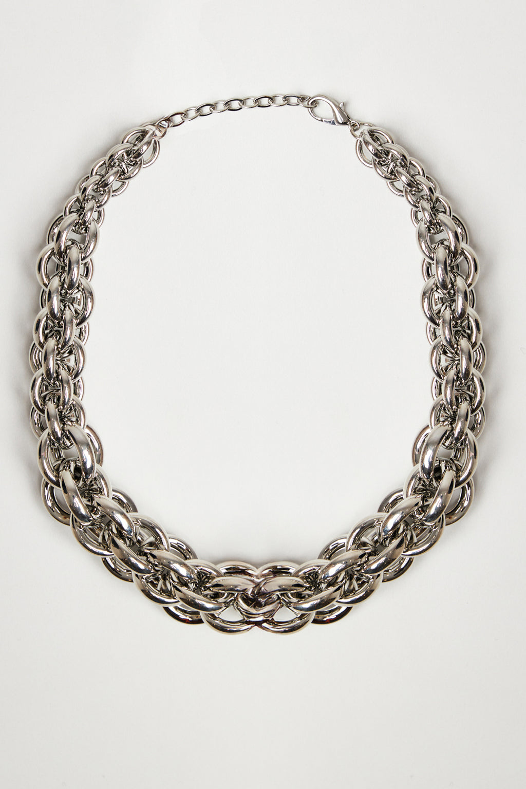Interlocking Stainless Steel Chain Necklace