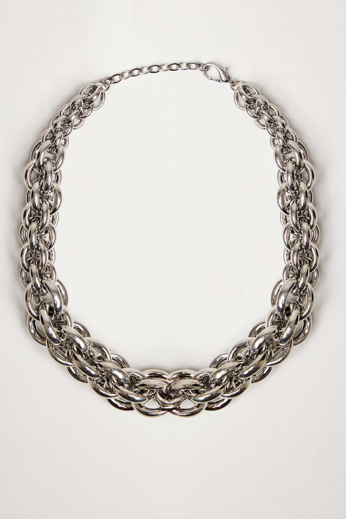 Interlocking Stainless Steel Chain Necklace