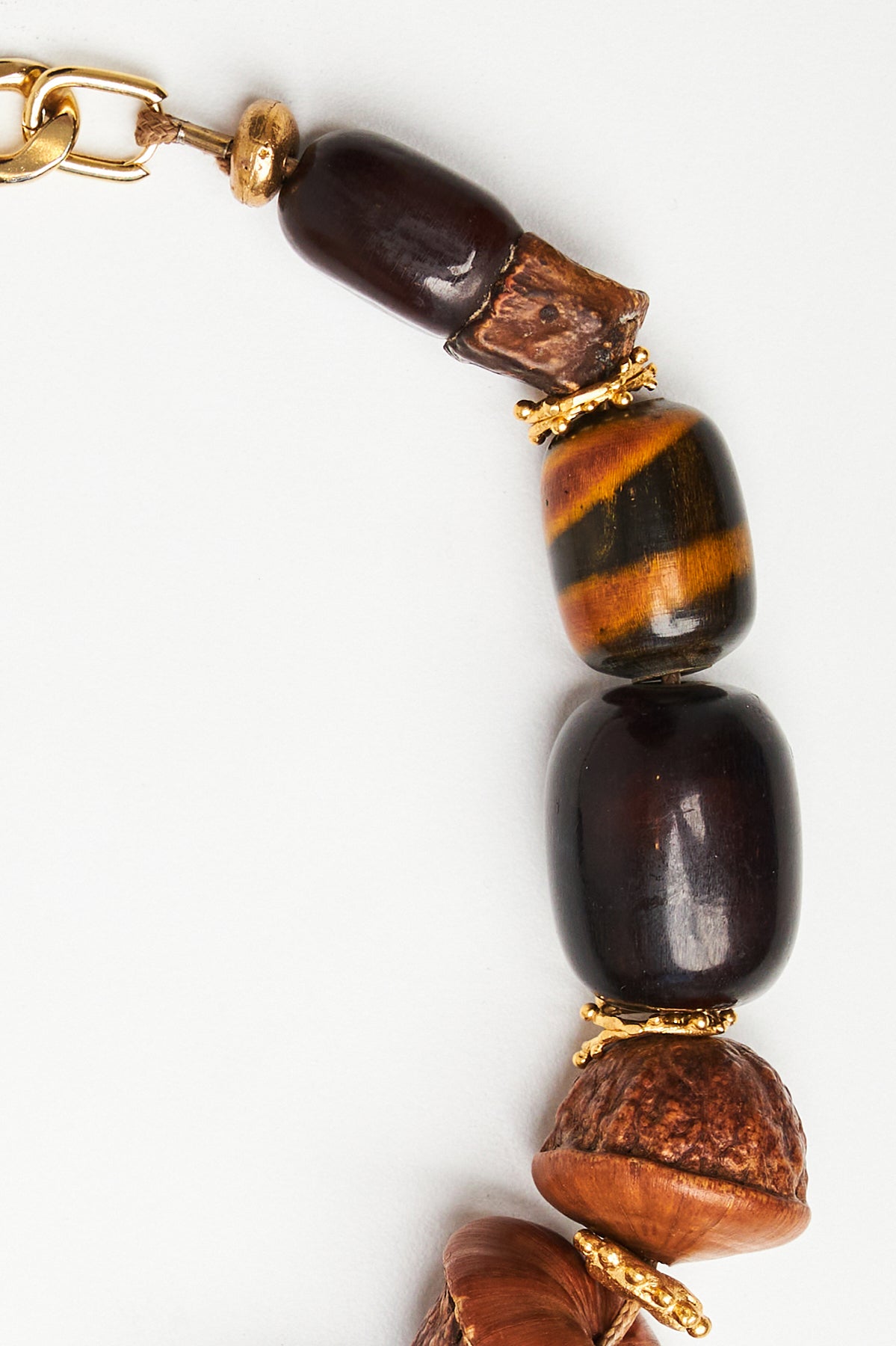 Seed Necklace with Gold Accents