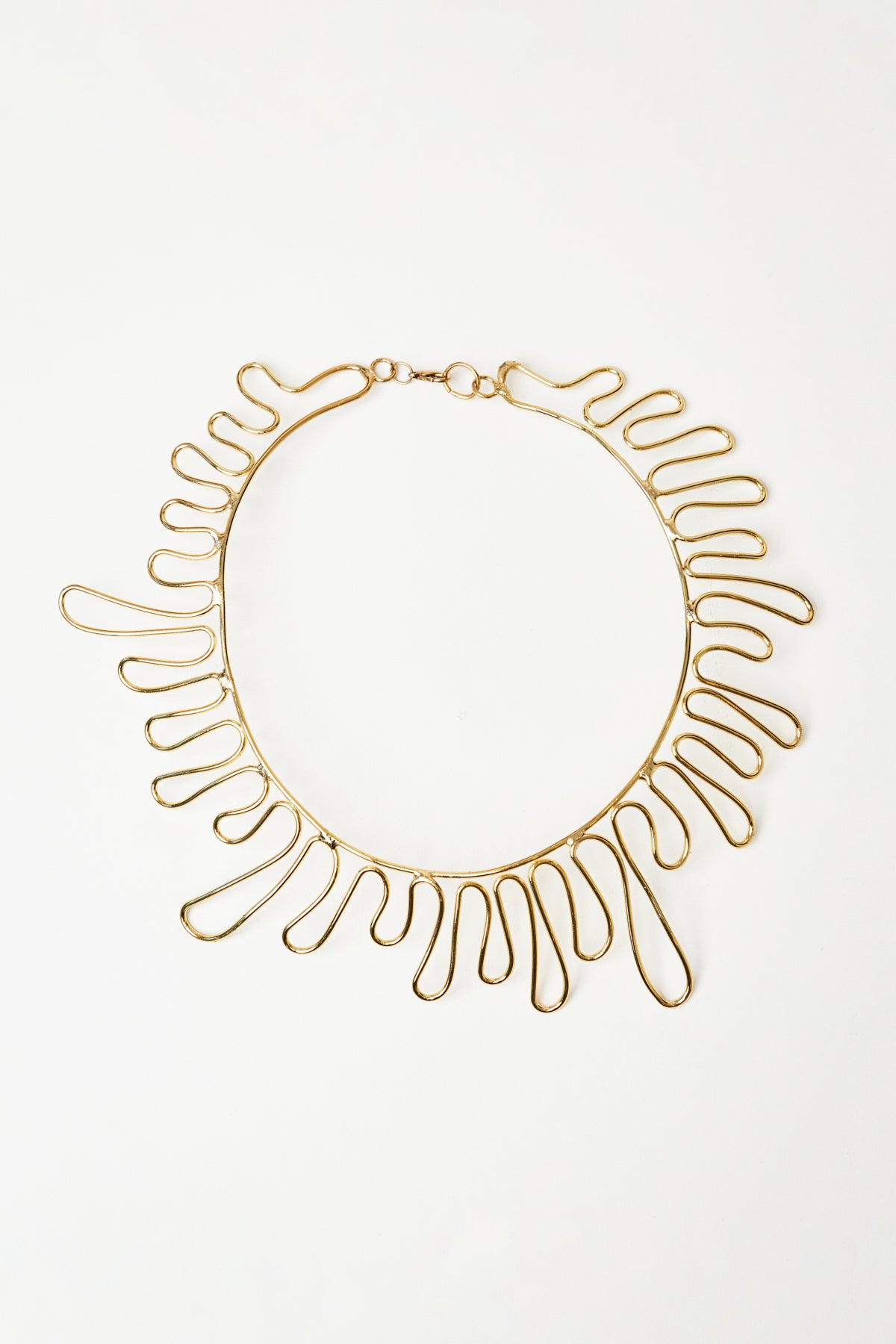 Gold Wire Loop Collar Necklace