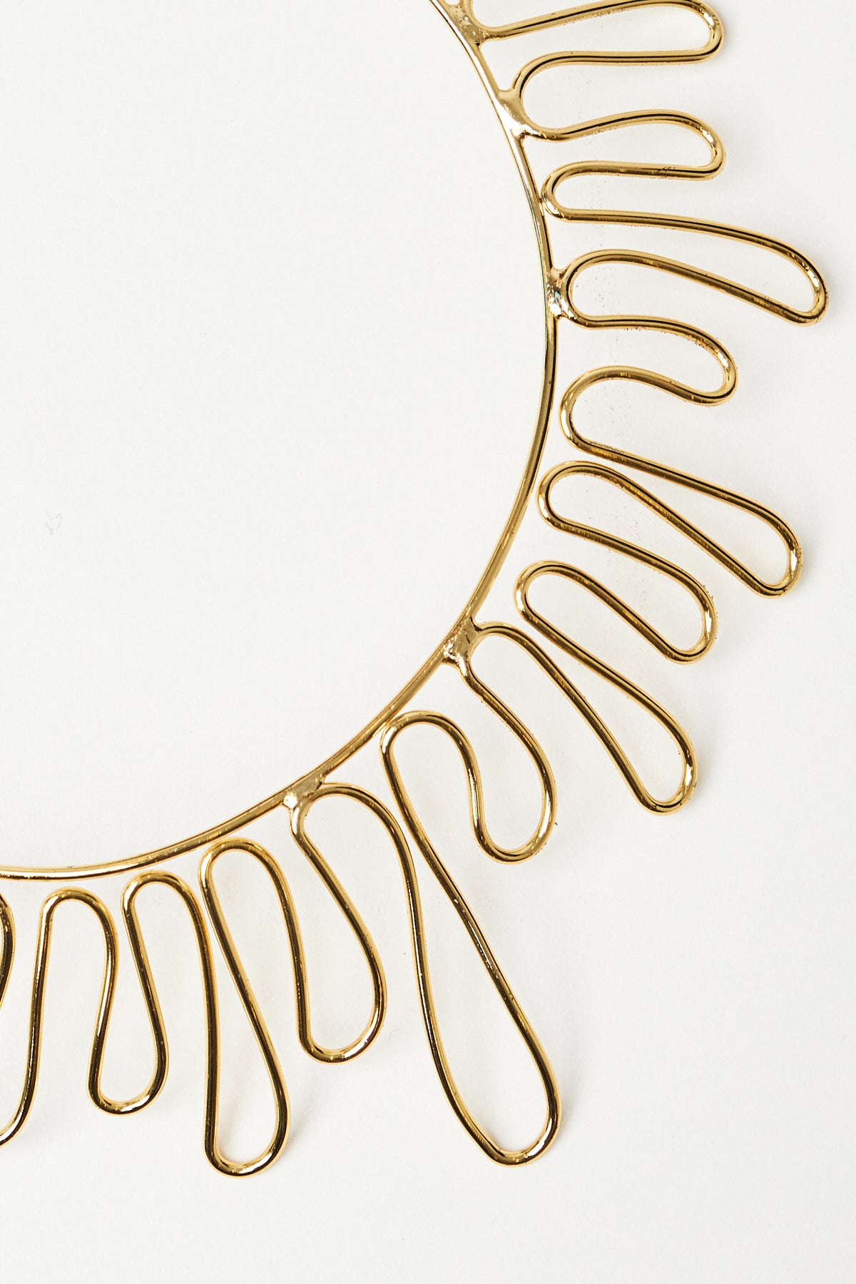 Gold Wire Loop Collar Necklace