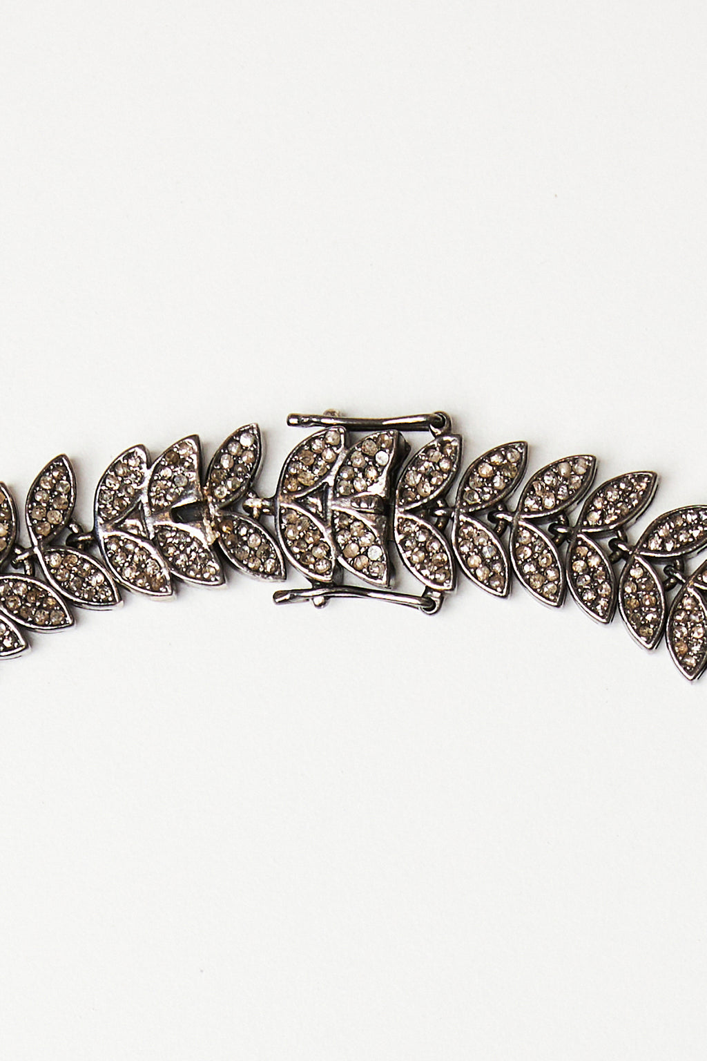 Leaf-Link Rose-Cut Diamond Pavé Necklace