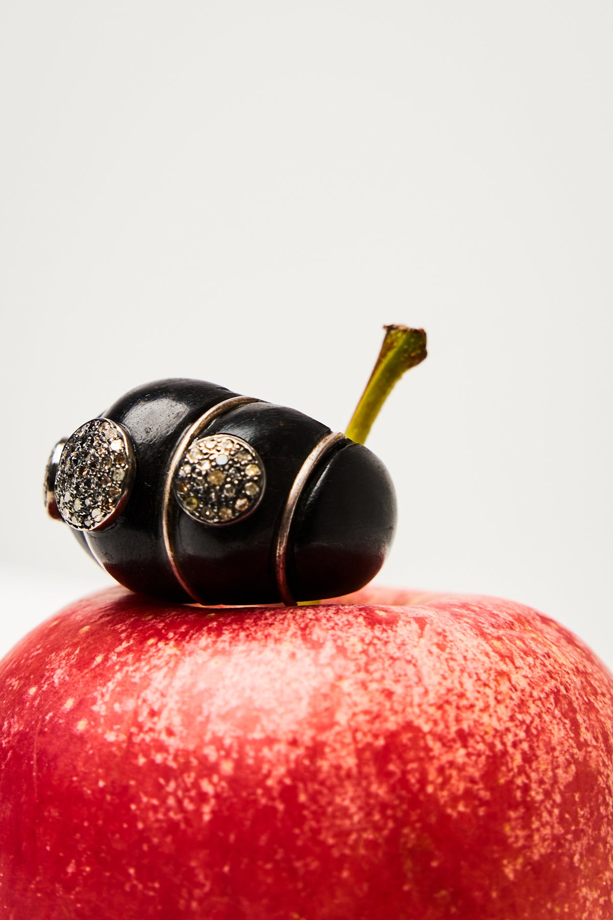 Black Ebony Diamond Pavé Ring