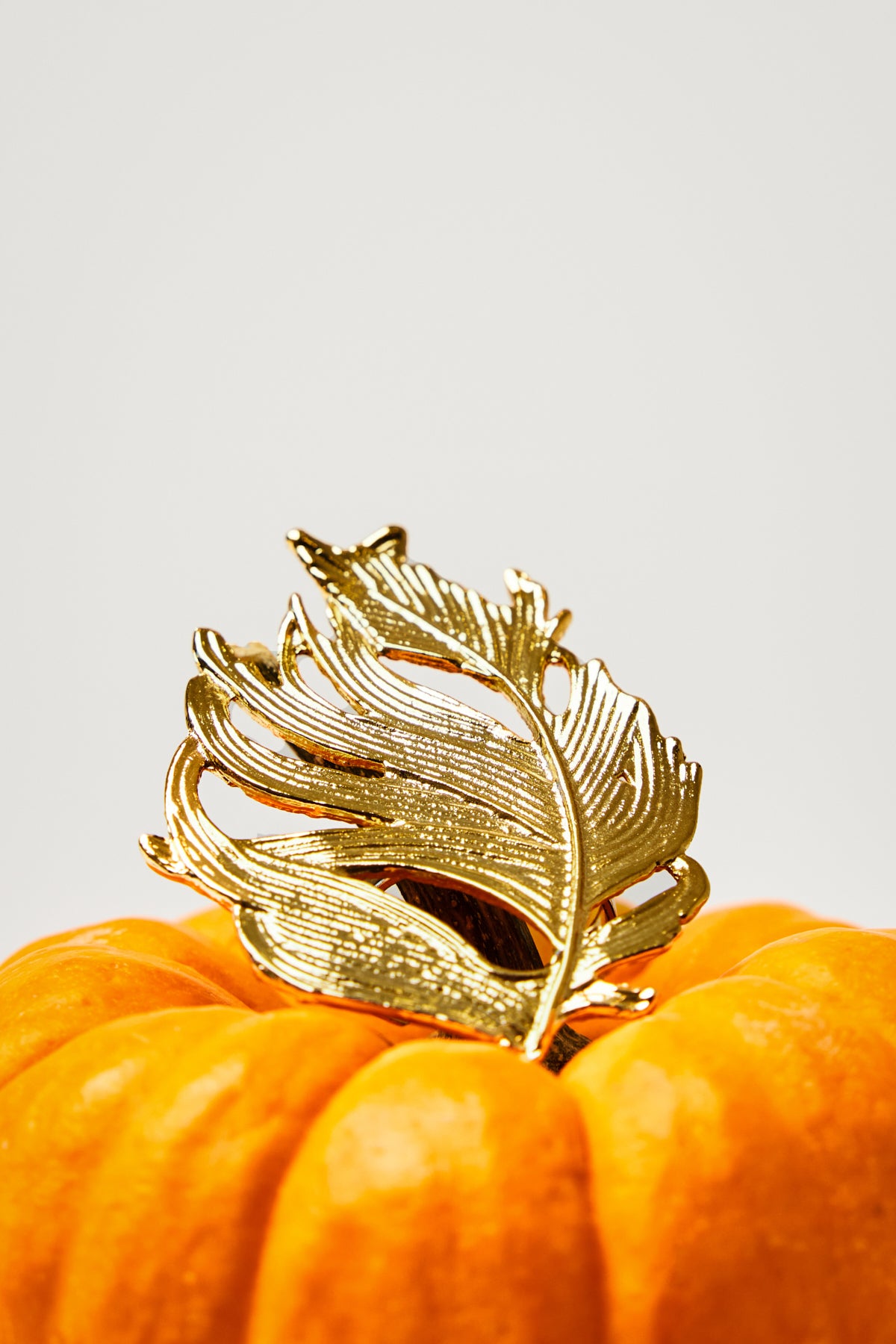 Gold Feather Statement Ring