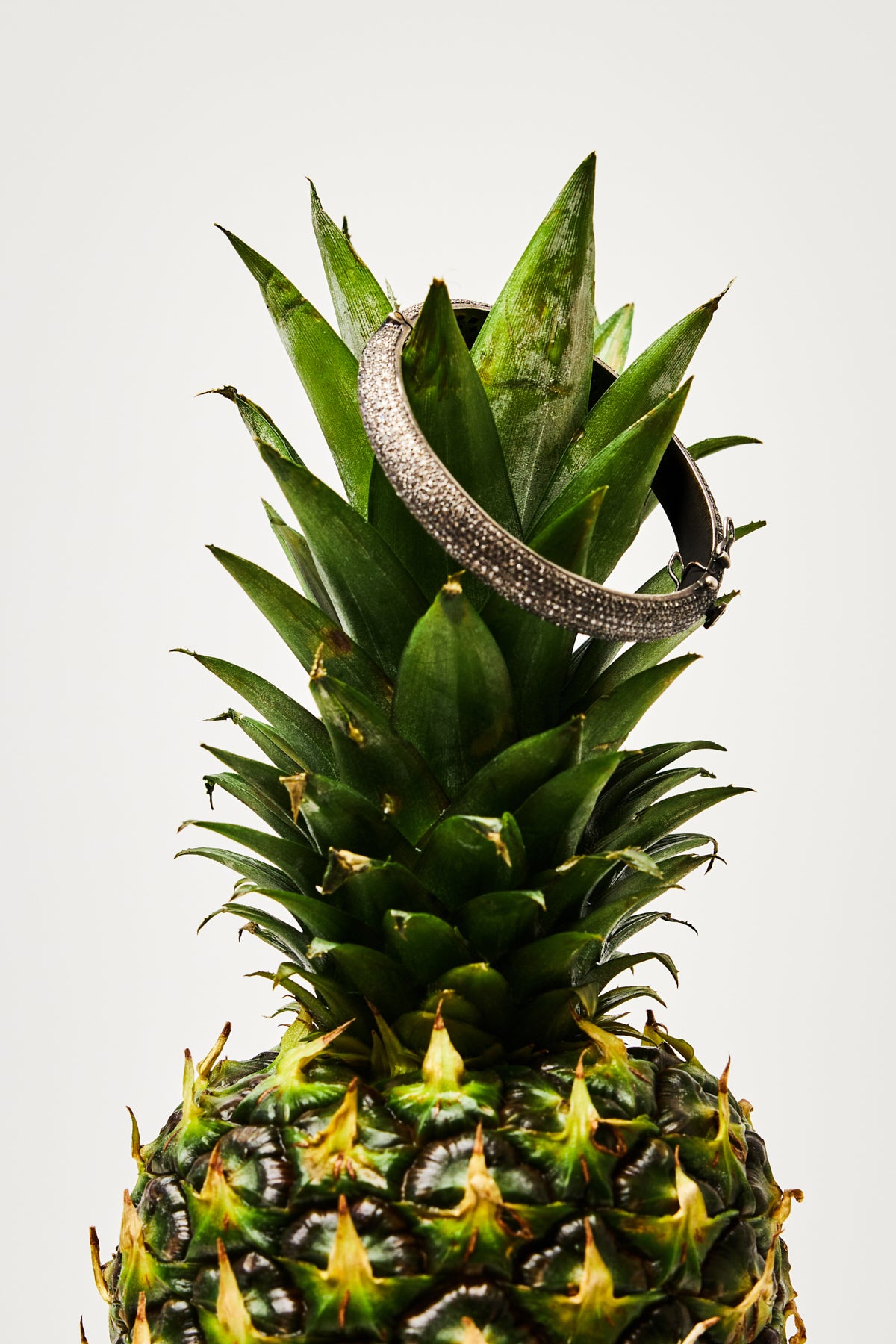 Rose-cut Diamond Studded Bangle