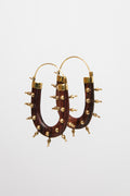 Spiked Stud Wood Hoops