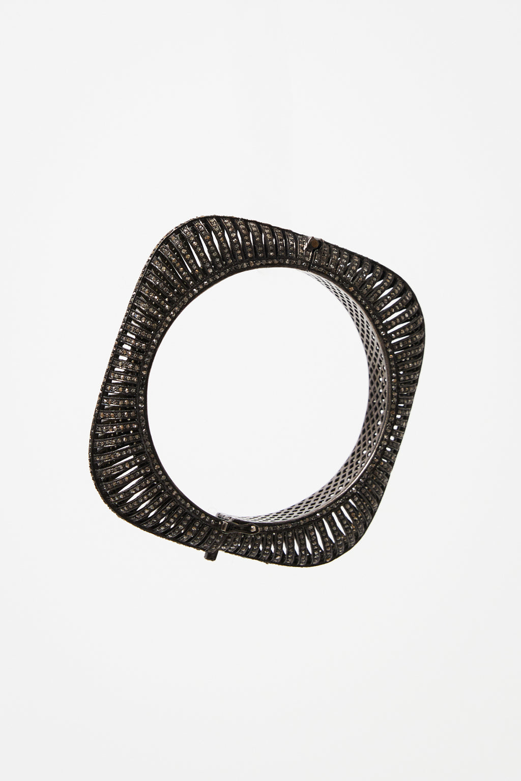 Geometric Diamond Studded Bangle