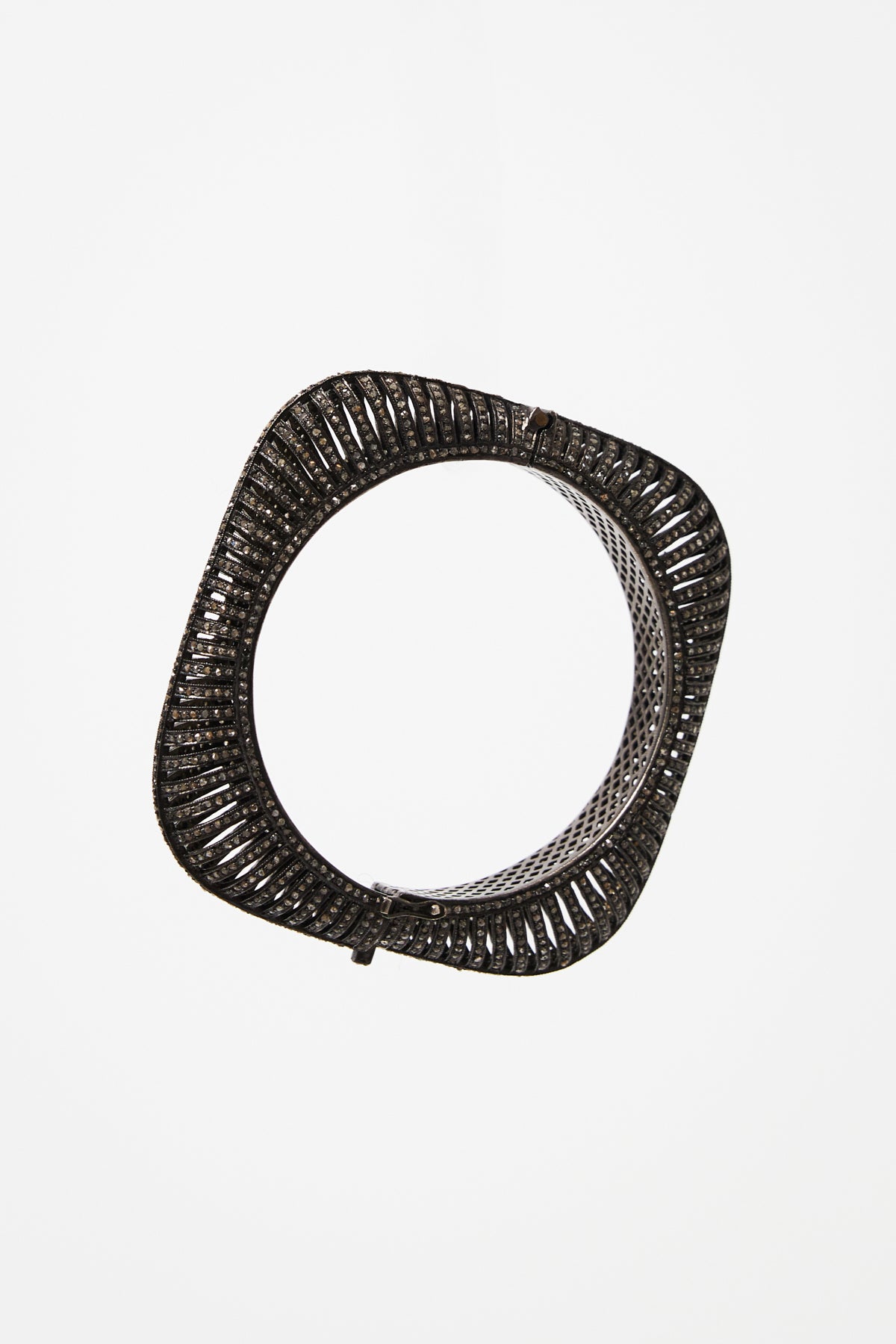 Geometric Diamond Studded Bangle