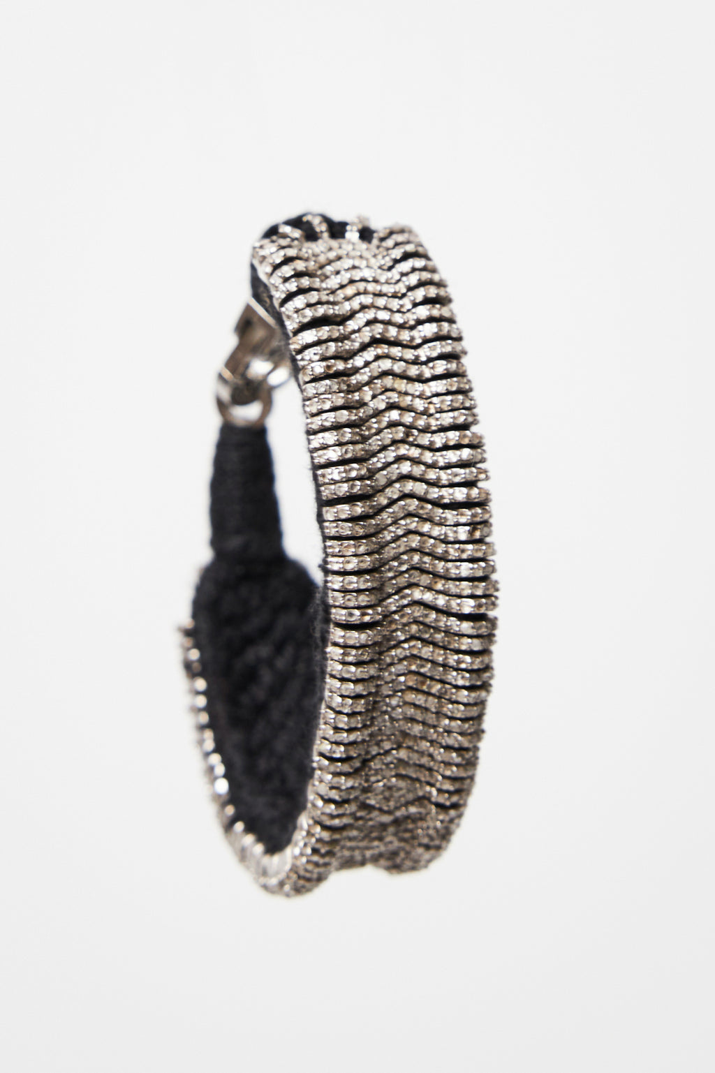 Woven Diamond Bracelet in Black