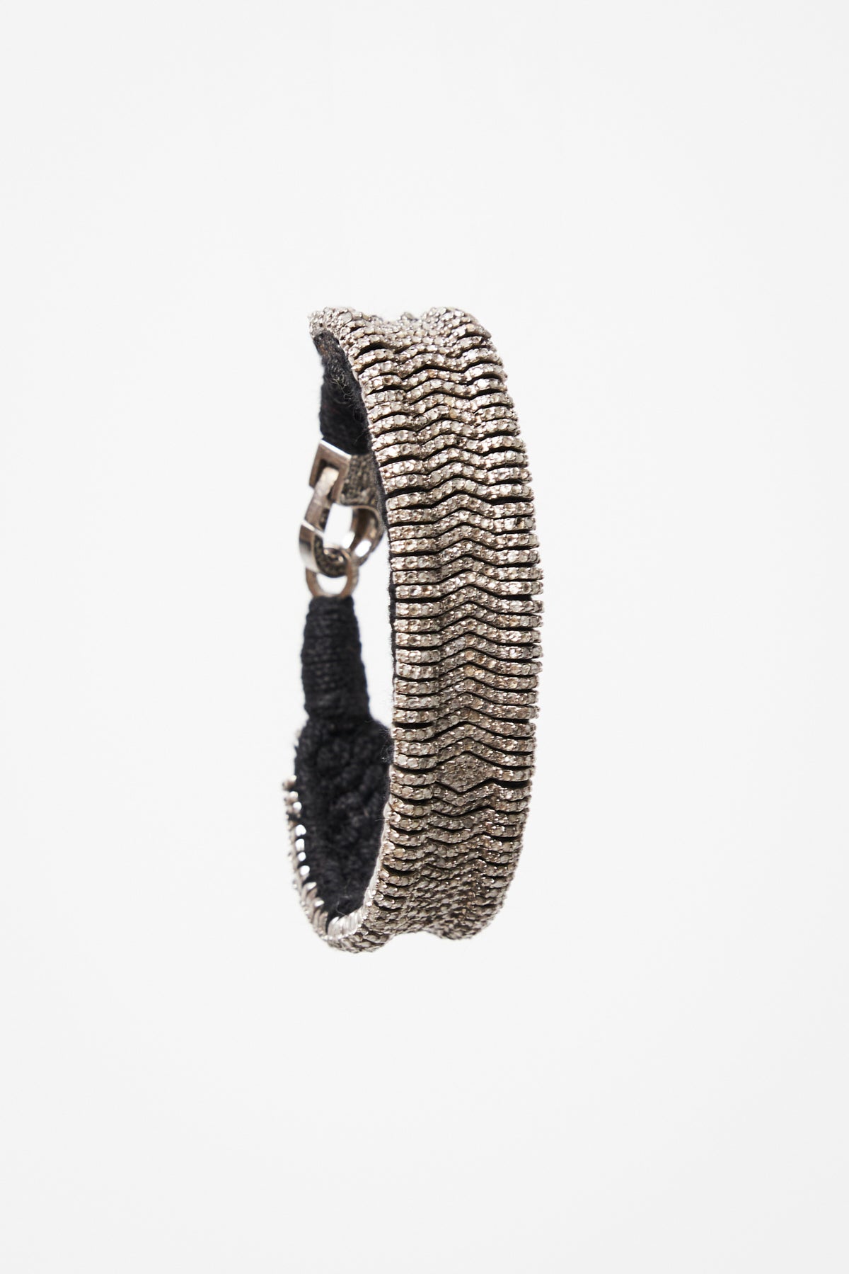 Woven Diamond Bracelet in Black