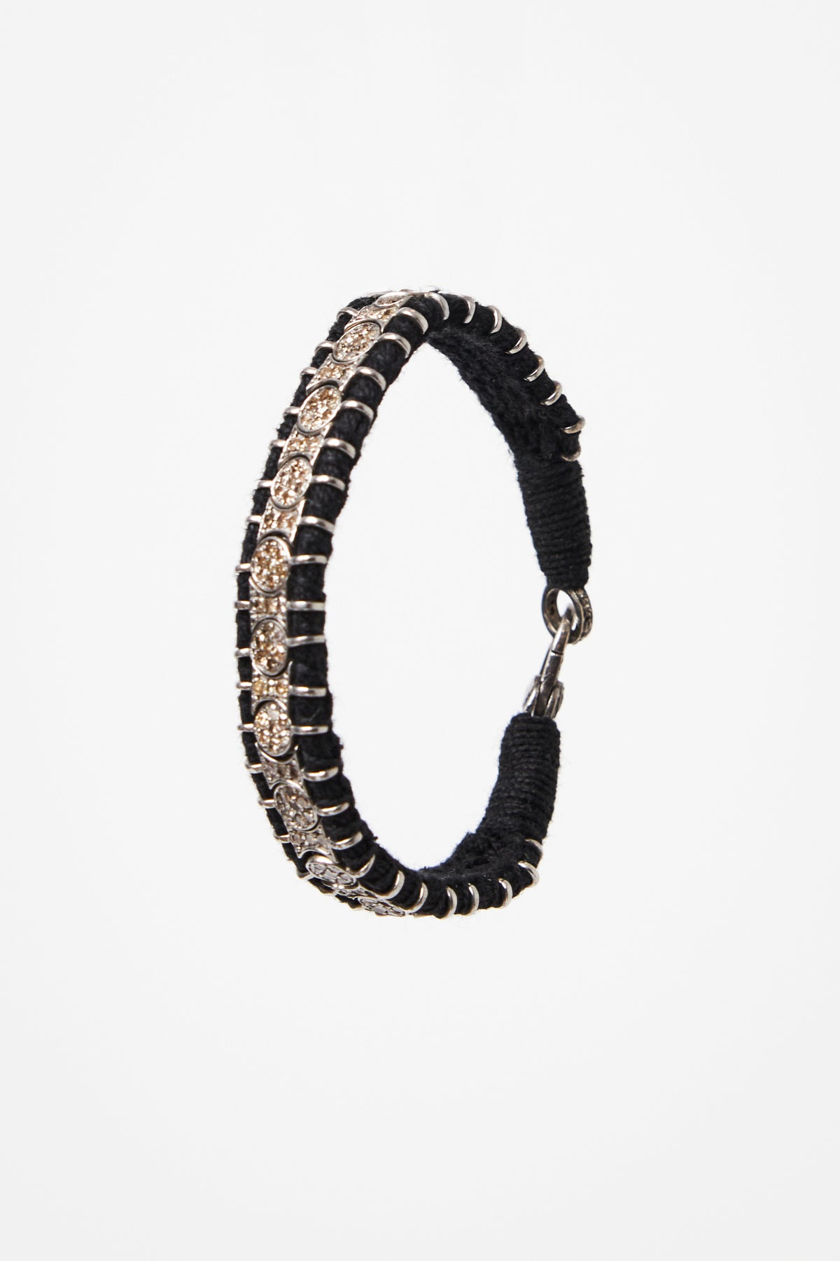 Woven Champagne Diamond Pavé Bracelet