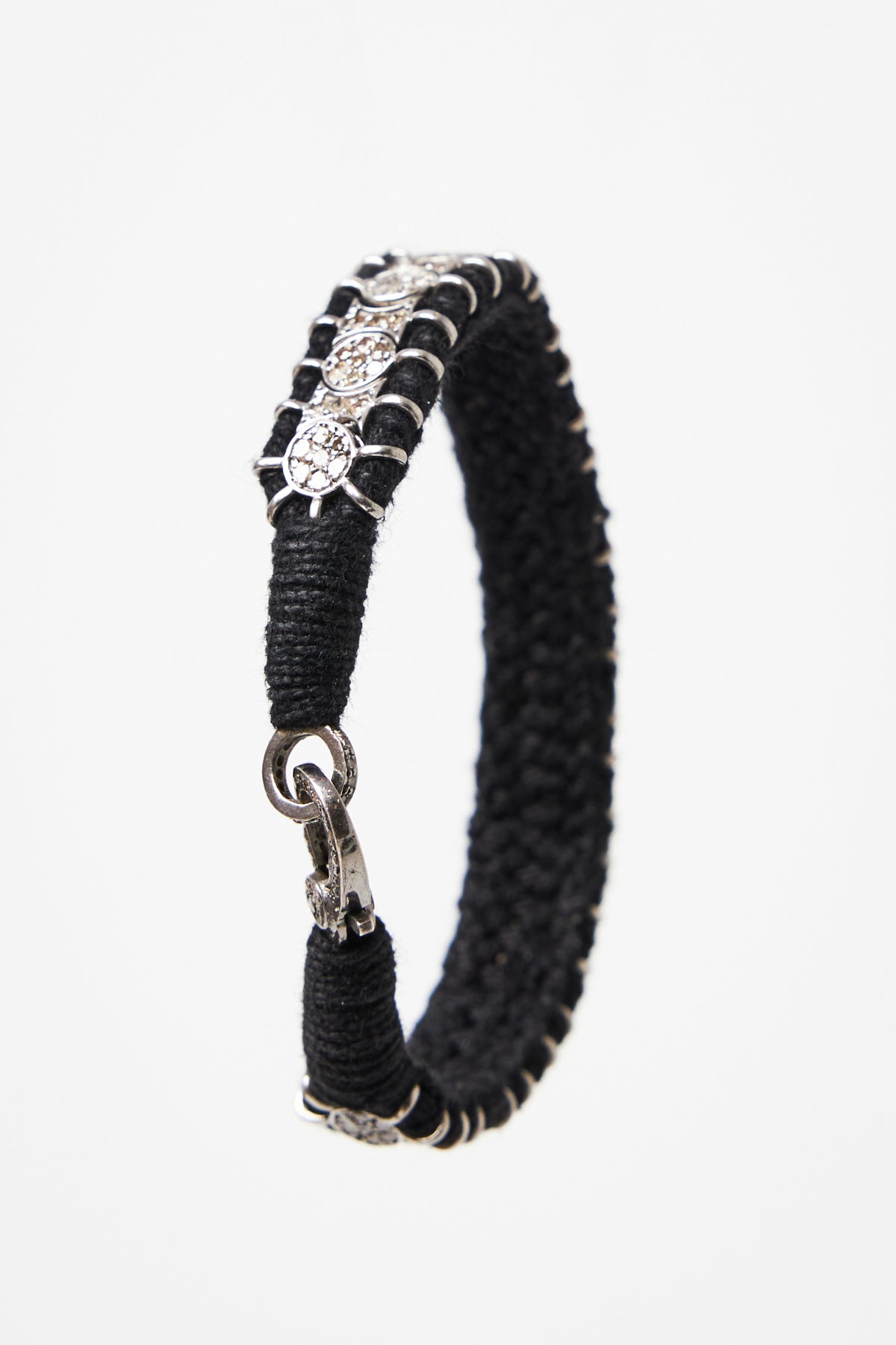 Woven Champagne Diamond Pavé Bracelet