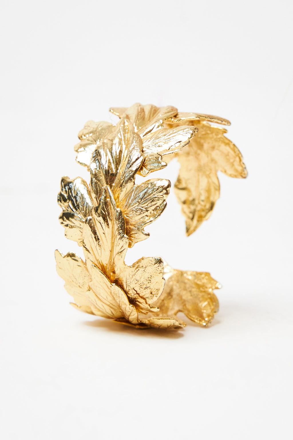 Gilded Leaf Cuff Bracelet