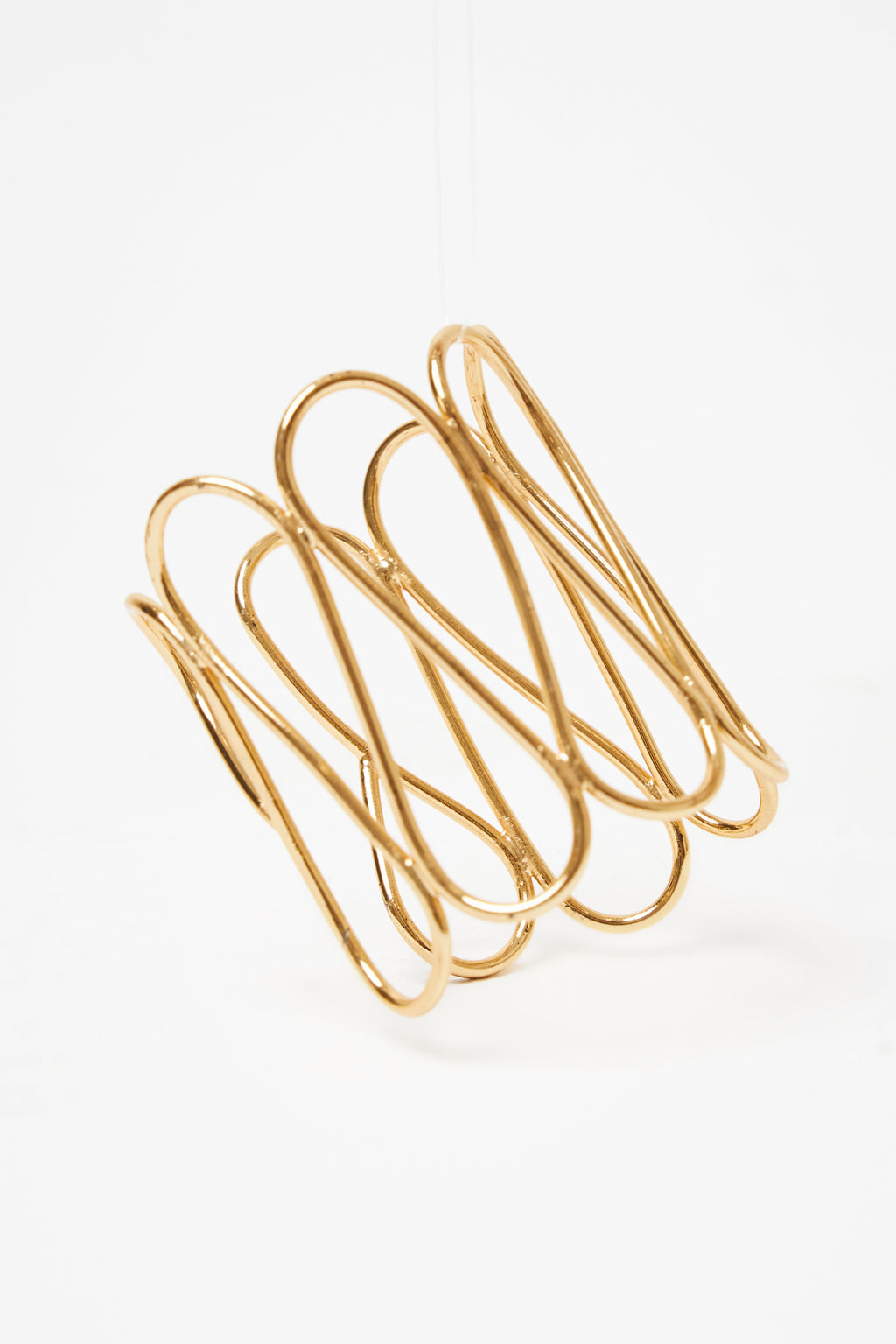 Interlocking Gold Loop Cuff Bracelet