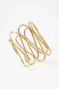 Interlocking Gold Loop Cuff Bracelet