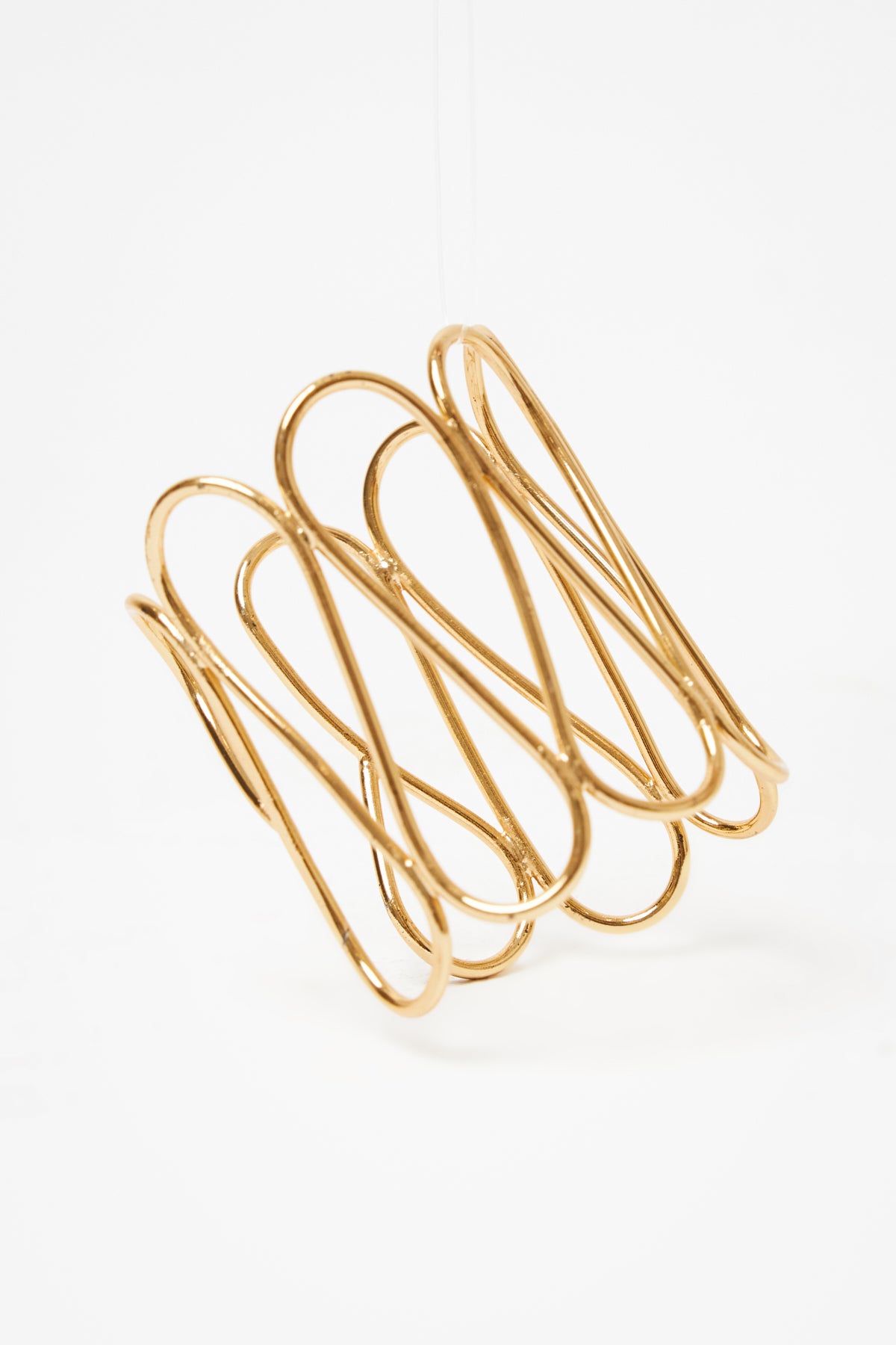 Interlocking Gold Loop Cuff Bracelet