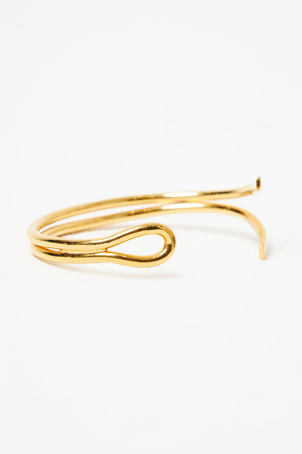 Elongated Loop Gold Bracelet