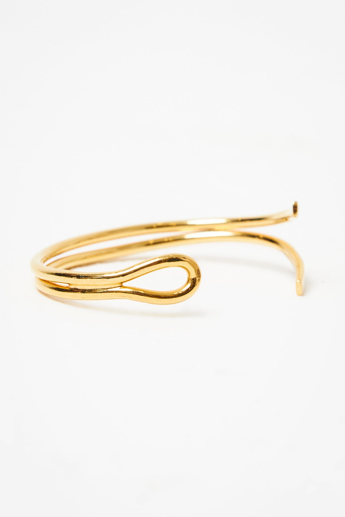 Elongated Loop Gold Bracelet